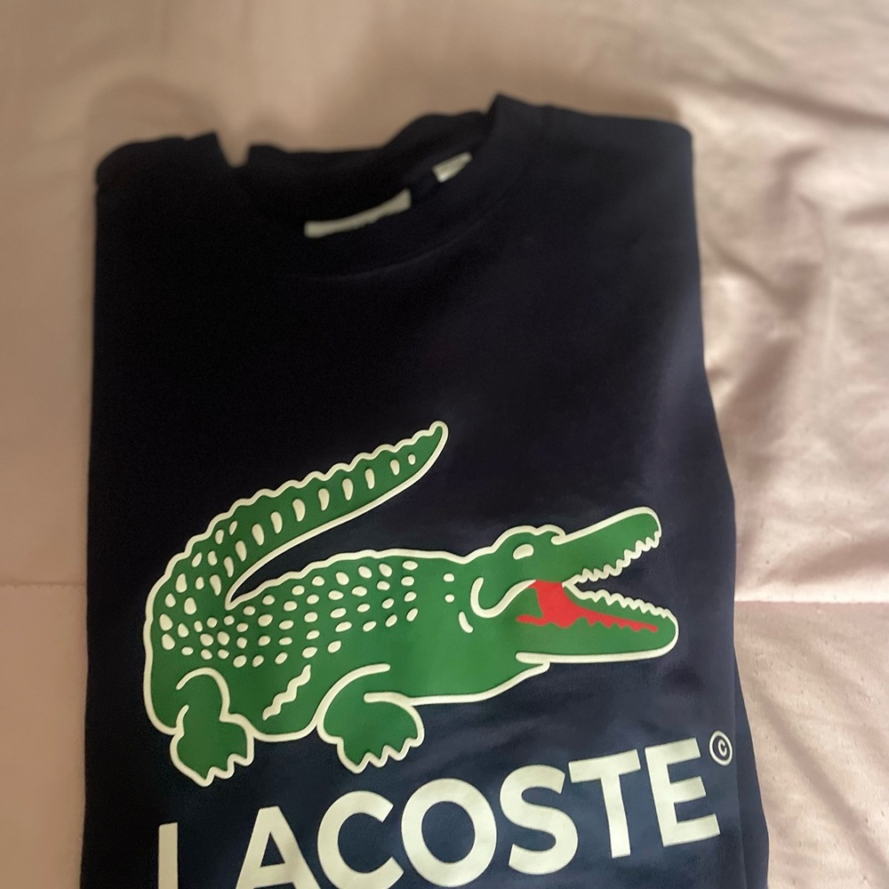 Lacoste Dark Blue Top with Green Logo